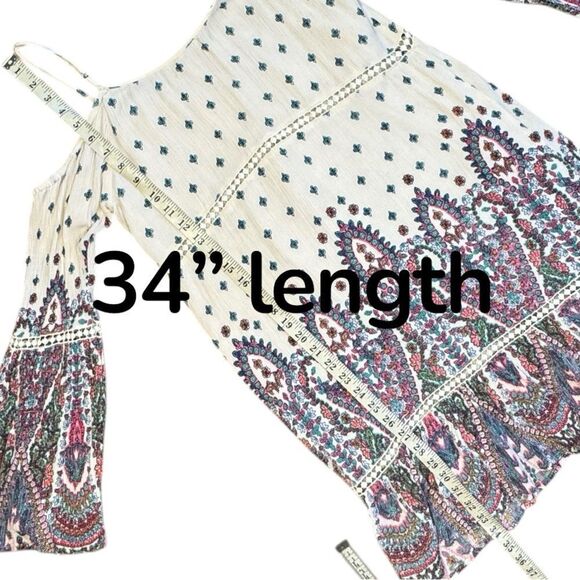 Altar'd State Cream Ruffled Tiered Sundress Sz M - Picture 8 of 10